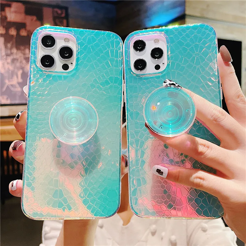 

Чехол для телефона с лазерным кронштейном под змеиную кожу для iphone 11, 11Pro, 12 Pro Max, X, XR, XS Max, 7, 8 Plus, SE2020, прозрачный чехол с подставкой и держателе...