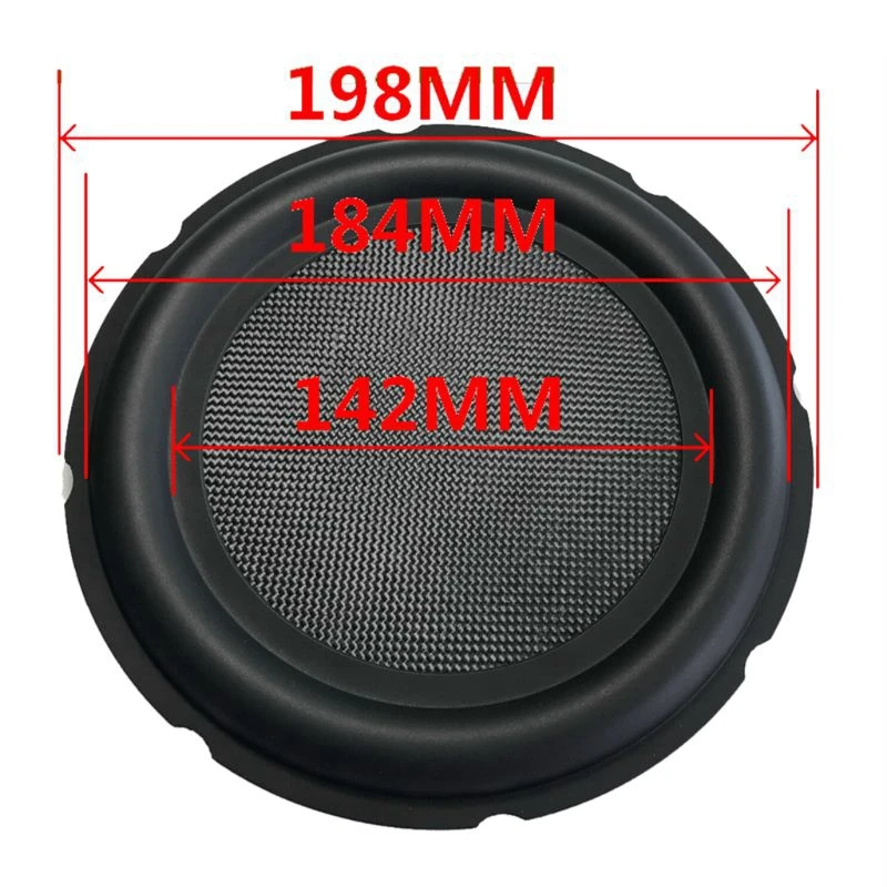 8 Inch Bass Speaker Passive Radiator Auxiliary Rubber Vibration Plate Subwoofer Replacement | Terminals
