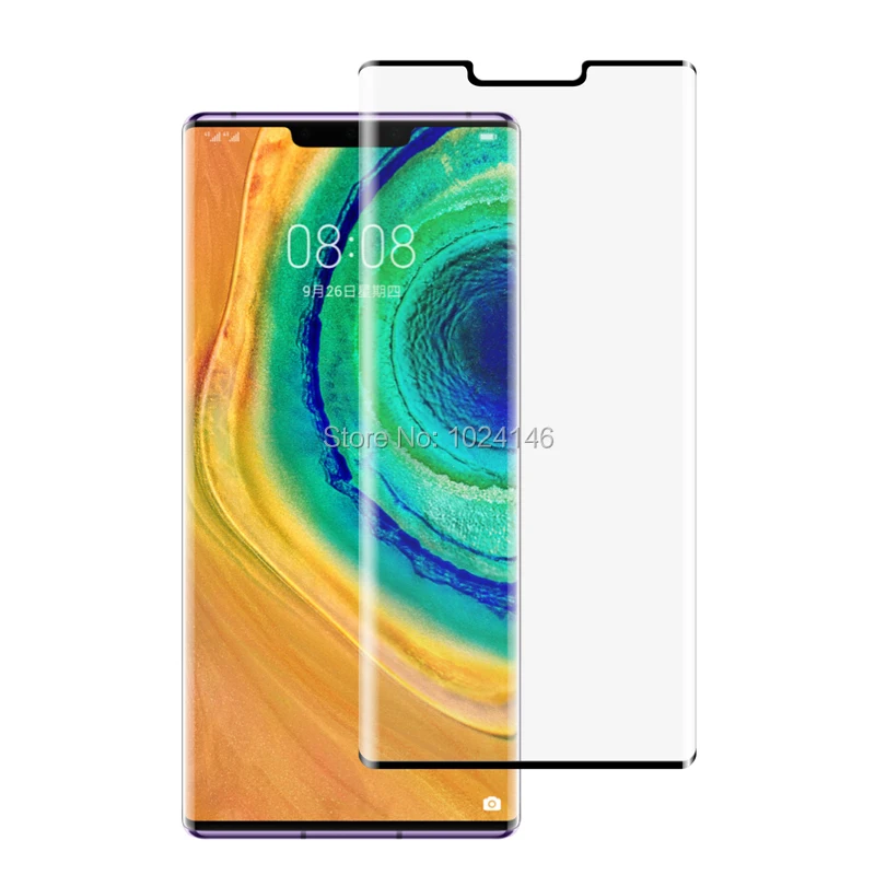 Фото Ультратонкое изогнутое закаленное стекло 9H для Huawei Mate 30 Mate30 Pro 30pro Защитная пленка Ультратонкое изогнутое закаленное стекло 9H для Huawei Mate 30 Mate30 Pro 30pro Защитная пленка