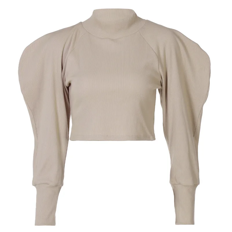 

Women's clothing autumn and winter 2020 new women's clothing thread Pullover slim solid semi high collar