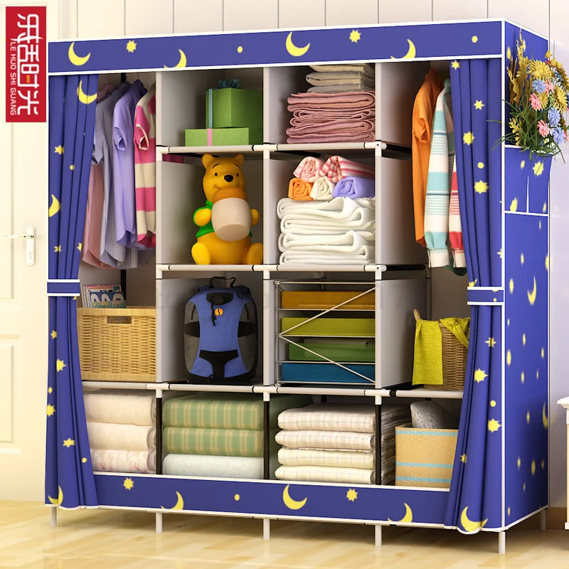 On Sale Moscow Stock Modern Simple Wardrobe Storage Cabinet DIY Assembly Easy Install Reinforcement Closet | Мебель