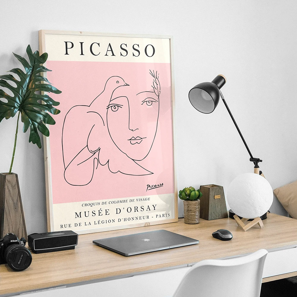 Линейное искусство выставочная картина Пикассо Абстрактная Картина на холсте