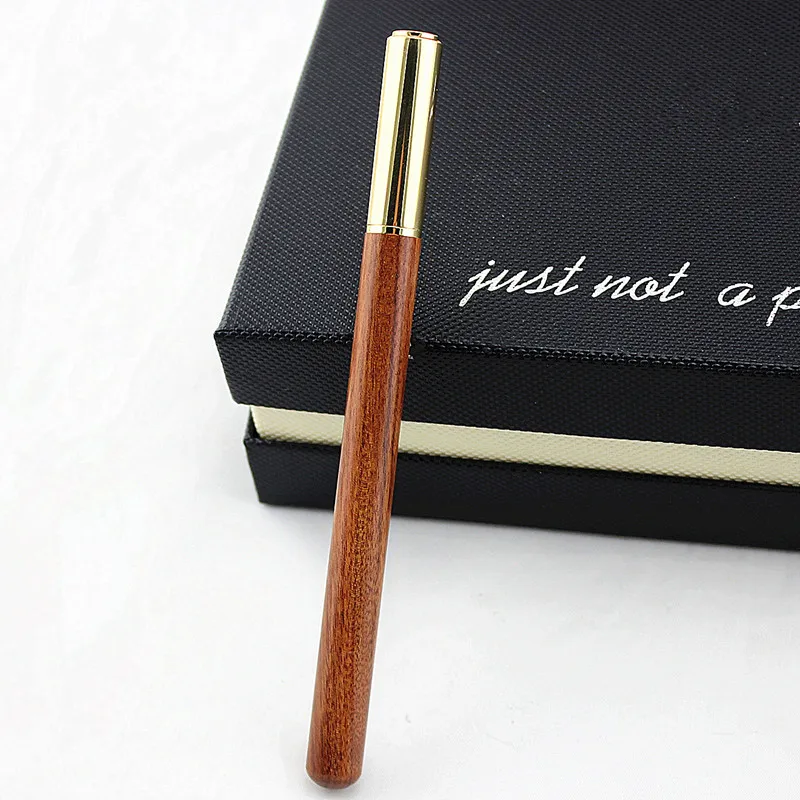 

New wood Ballpoint Pens Office Business Name Roller Ball Pen Student School Stationery Supplies