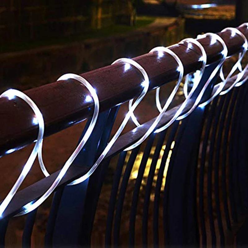 

8-Types Solar Light 200 Led,Waterproof with Remote Control Rope Tube Led Light for Courtyards Festivals