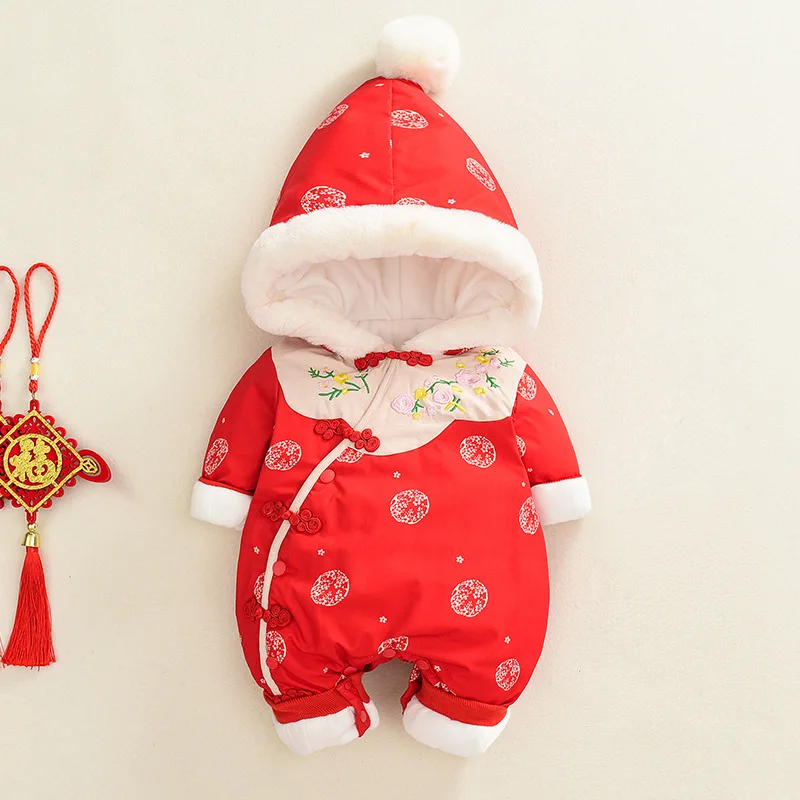 2019 Одежда для новорожденных детский комбинезон в китайском стиле детские