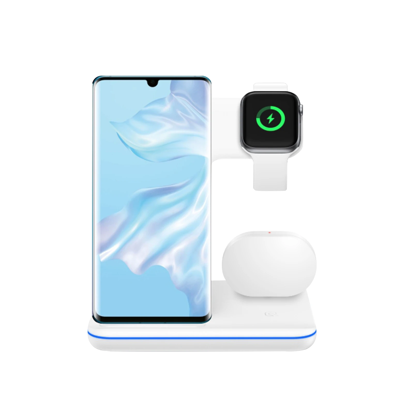 

15W Qi Wireless Charger Stand For IPhone SE 11 Pro Max XS MAX XS Fast Charger Dock Stand For Watch 5 4 3 2 For Airpods Universal
