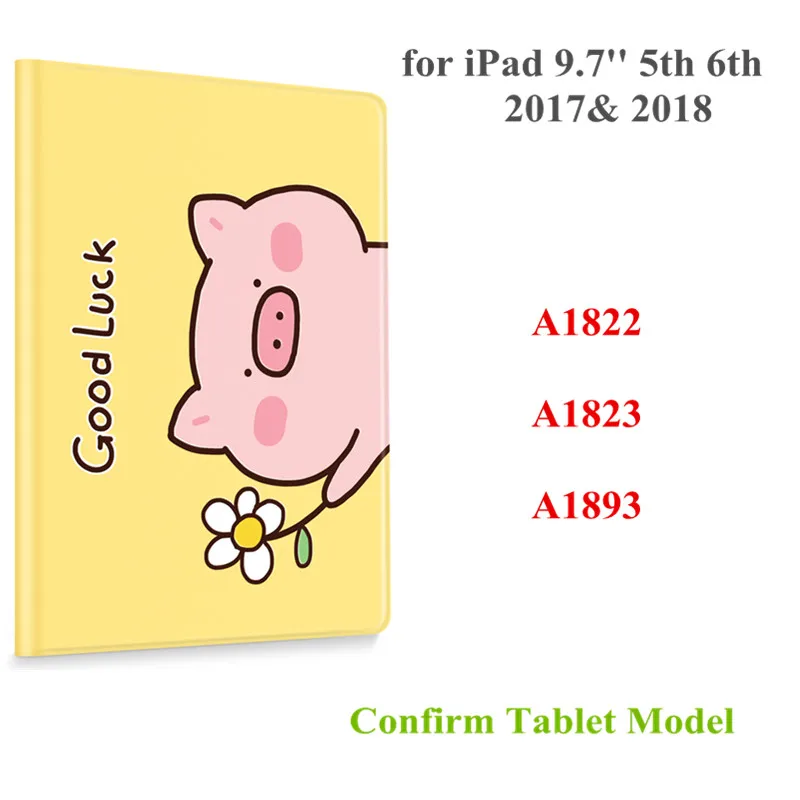 iPad 9.7 2017 2018 Для iPad цветной принт планшет кожаный чехол для iPad 3D рельефный защитный чехол умный чехол s - Цвет: iPad 9.7 2017 2018