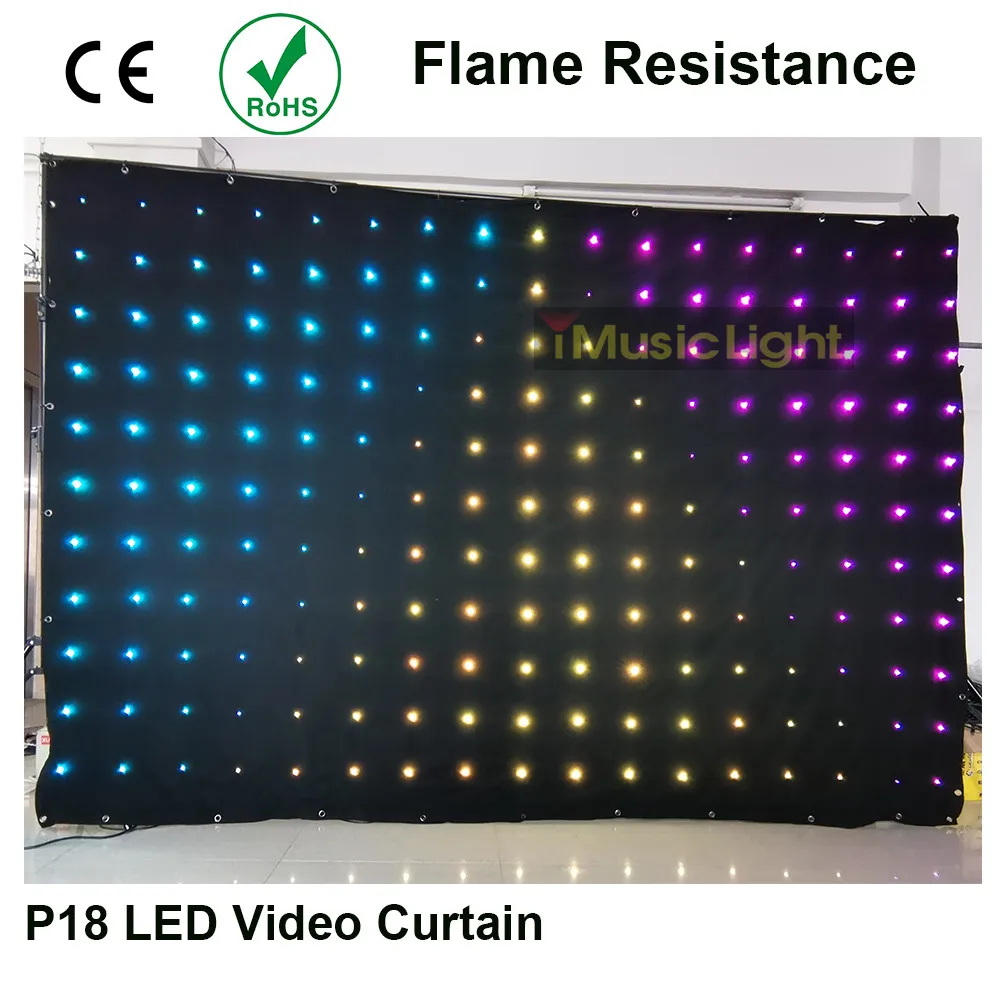 80 анимированных узоров СВЕТОДИОДНЫЙ занавес P18 2 м x 3 м 187 шт. светодиодный s DMX512 для мобильного DJ группа ночной клуб сценический фон