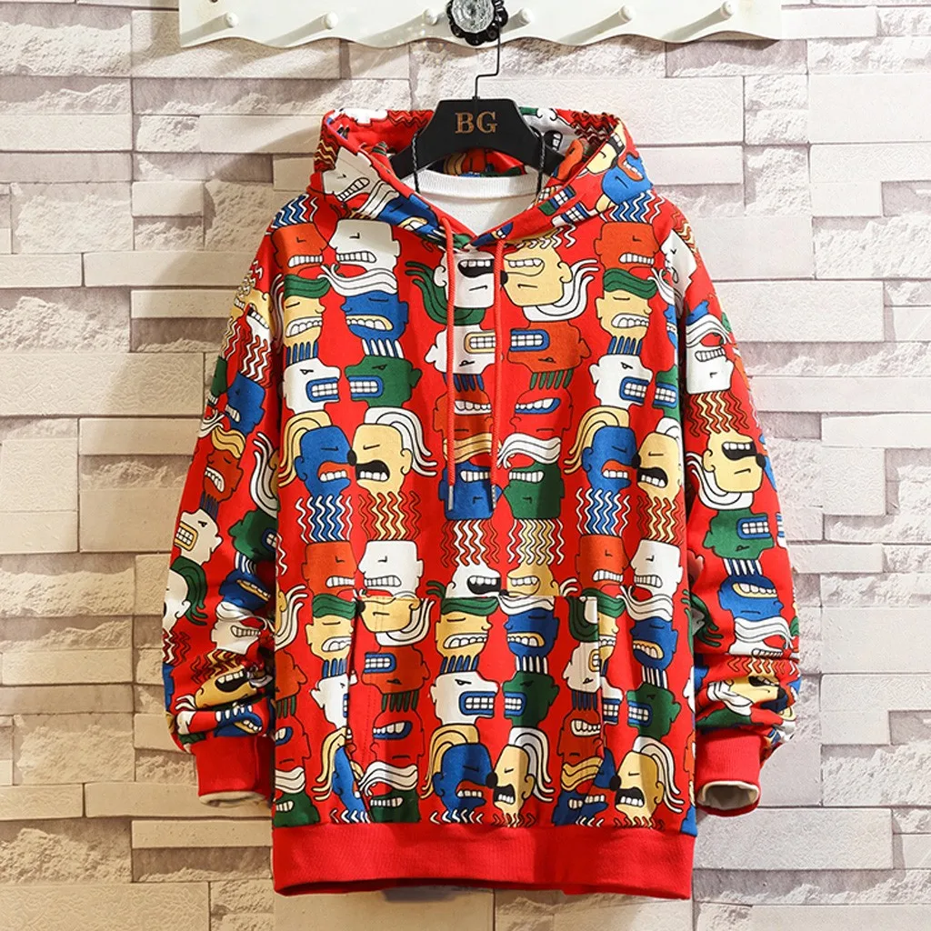 Мужская толстовка с длинным рукавом Sudadera худи принтом верхняя одежда осень зима