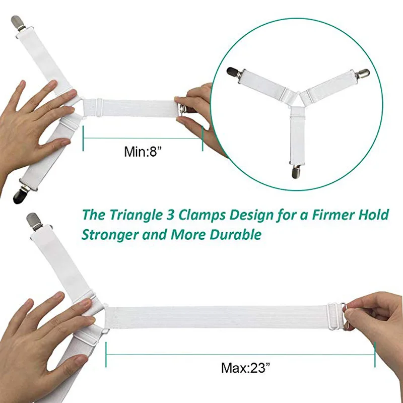 

Mattress Cover Bed Sheet Elastic Grippers Belt Fastener Clips Blankets Holder Home Textiles Organize Gadgets Suit