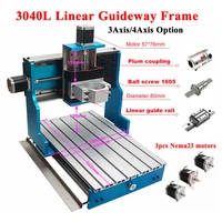 diy mini cnc frame 4 axis 3040l linear guideway for cnc engraving drilling milling machine metal engraver wood router lathe bed