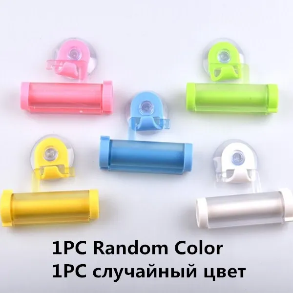 1X Color random 1 шт. пластиковая роликовая зубная паста трубка соковыжималка держатель присоски вешалка экономит зубная паста(крем) Краска аксессуары для ванной комнаты - Цвет: 1X Color random