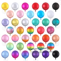 20pcs rose gold 10182232inch 4d foil balloons metallic shiny helium globos for wedding birthday party decors rainbow color