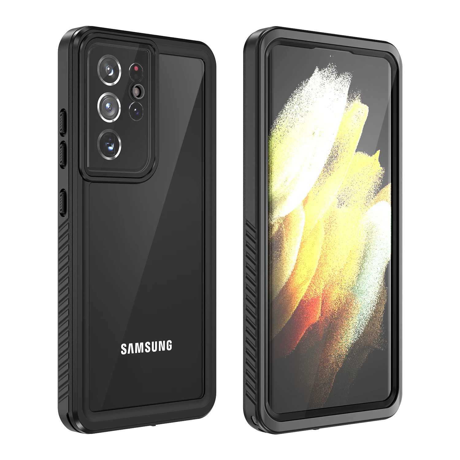 

Waterproof Case For Samsung Galaxy S21 Ultra S21 Plus Anti-fall Swim Proof Case Built-in Screen Protector Cover Protectio Capa