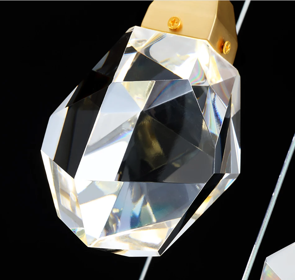 

Modern luxury crystal pendant lights living dining room bedroom indoor lighting fixtures kitchen island LED hanging lamps