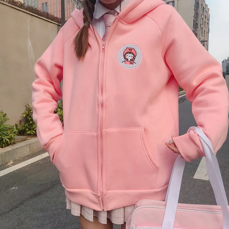 

Loose Casual Sweet Embroidered Long Sleeve Sweatshirt