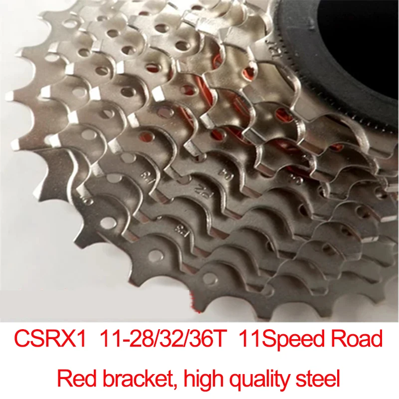 

SunRace Road Bicycle Cassette CSRx1 11-28/32/36T Bike Freewheel High Strength 11speed Wide Ratio Cassettes for Shimano Sram Part