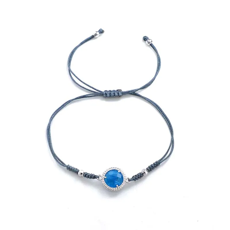 Bohemian Fashion Blue Crystal Pendant Adjustable Bracelet For Women Jewelry | Украшения и аксессуары