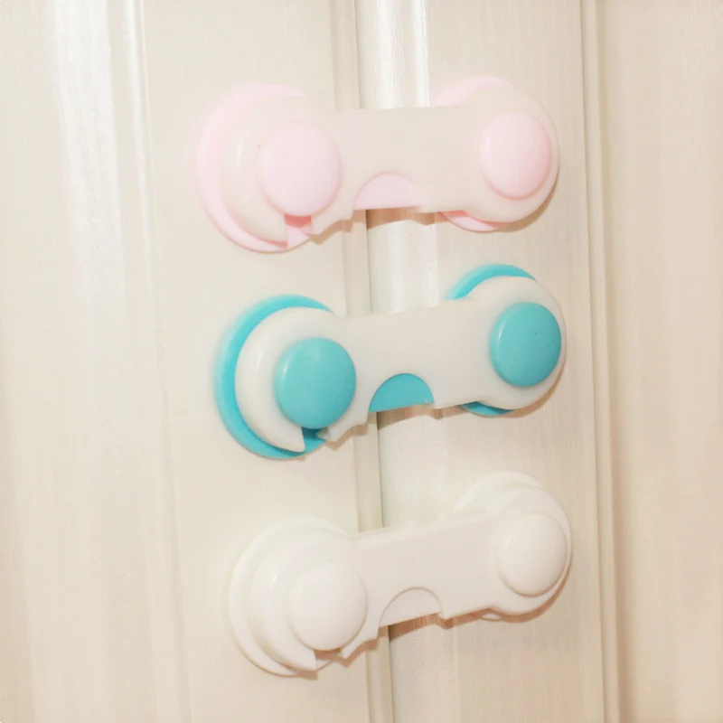 Protector de seguridad para ni&ntilde;os, pestillo de seguridad multifunci&oacute;n para el cuidado del beb&eacute;, armario, puerta, caj&oacute;n, 2 unids/paquete-3