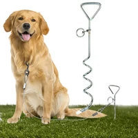 outdoor stainless iron spiral dog rope fixed pile ground pile wire rope supporting ground nail dog supplies accessories