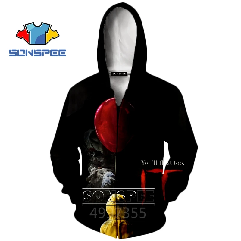 SONSPEE Stephen King's It clown Harajuku/футболка с 3d принтом для мальчиков и девочек-подростков/толстовки/шорты Детская одежда X211 - Цвет: 4