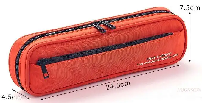 Пенал простой женский канцелярский мешок мужской вместительный чехол-карандаш