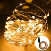 1m led fairy lights usb powered silver wire starry fairy lights waterproof string lights for indoor outdoor party wedding decor
