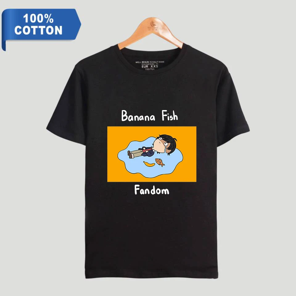 

LUCKYFRIDAYF модная забавная футболка с банановыми рыбками, мужские и женские футболки в стиле хип-хоп, Повседневная футболка с круглым вырезом и ...
