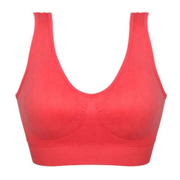 

Women Breathable Sports Bra Padded Seamless Bra Vest Tops Rimless Bras Plus Size New Shockproof Bra Underwear S-3XL