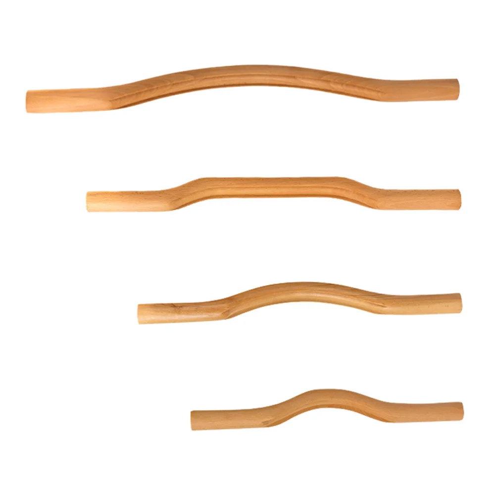 

4 Pcs Solid Wood Scraping Sticks Tendon Stick Health Care Massage Tool for Self Myofascial Release and Trigger Point Therapy