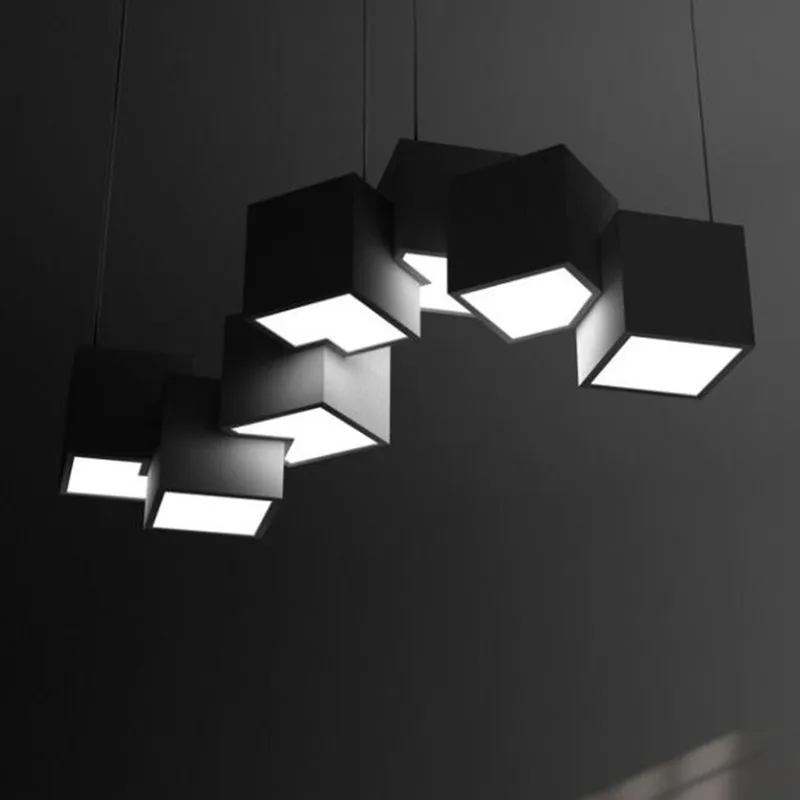 Новая квадратная Волшебная люстра в скандинавском стиле геометрические лампы