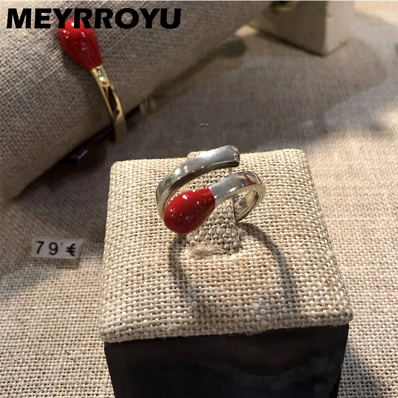 

MEYRROYU 925 Sterling Silver New Simple Fashion Creative Match Opening Ring Female Exquisite Jewelry Accessories Gift Wholesale
