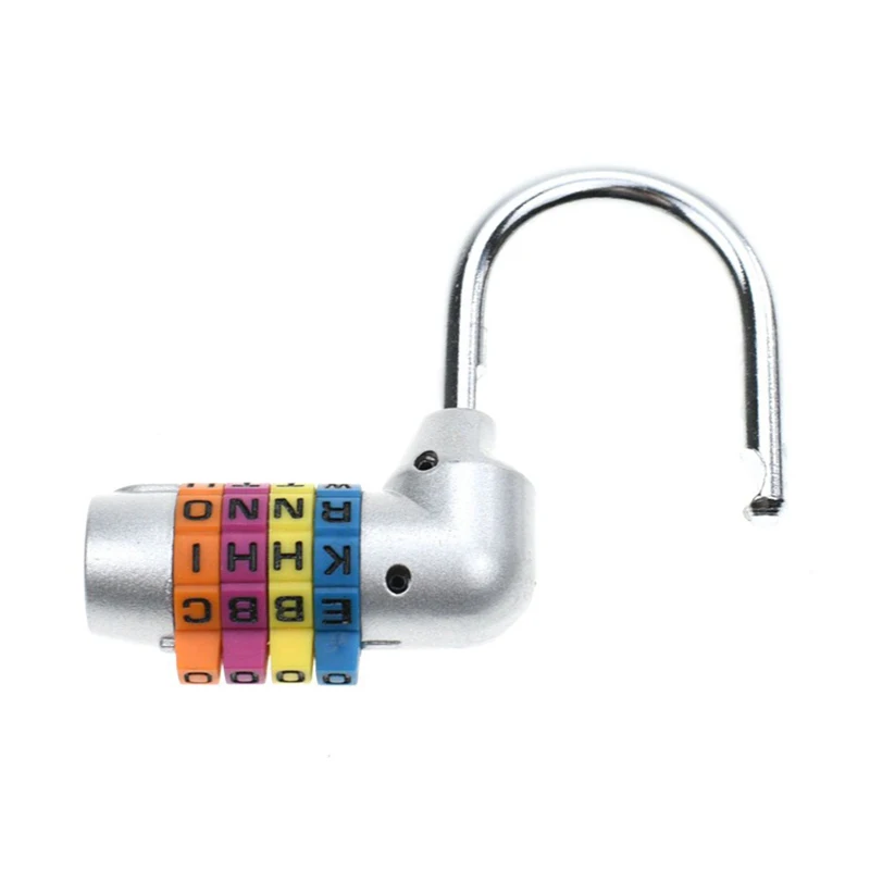 

YH8435u 4 Letters Combination Padlock Code Password Lock Luggage U-Shaped Password Lock for Door Cabinet Drawer Bike Locker