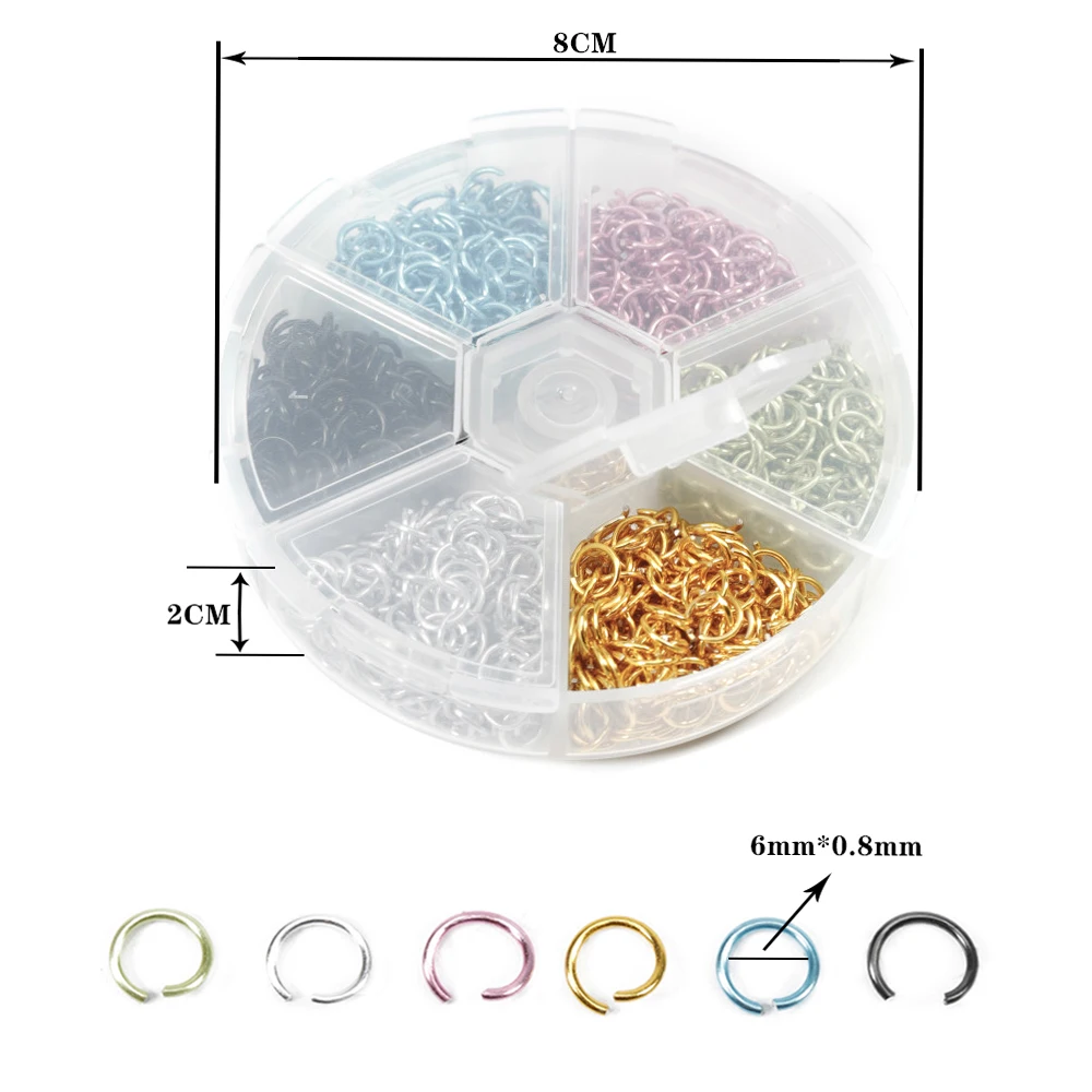 

Ciseng 6mm Jump Ring Necklace Bracelet Handicraft Connector Findings Open Single Loops Jump Rings Split Ring for jewelry Making