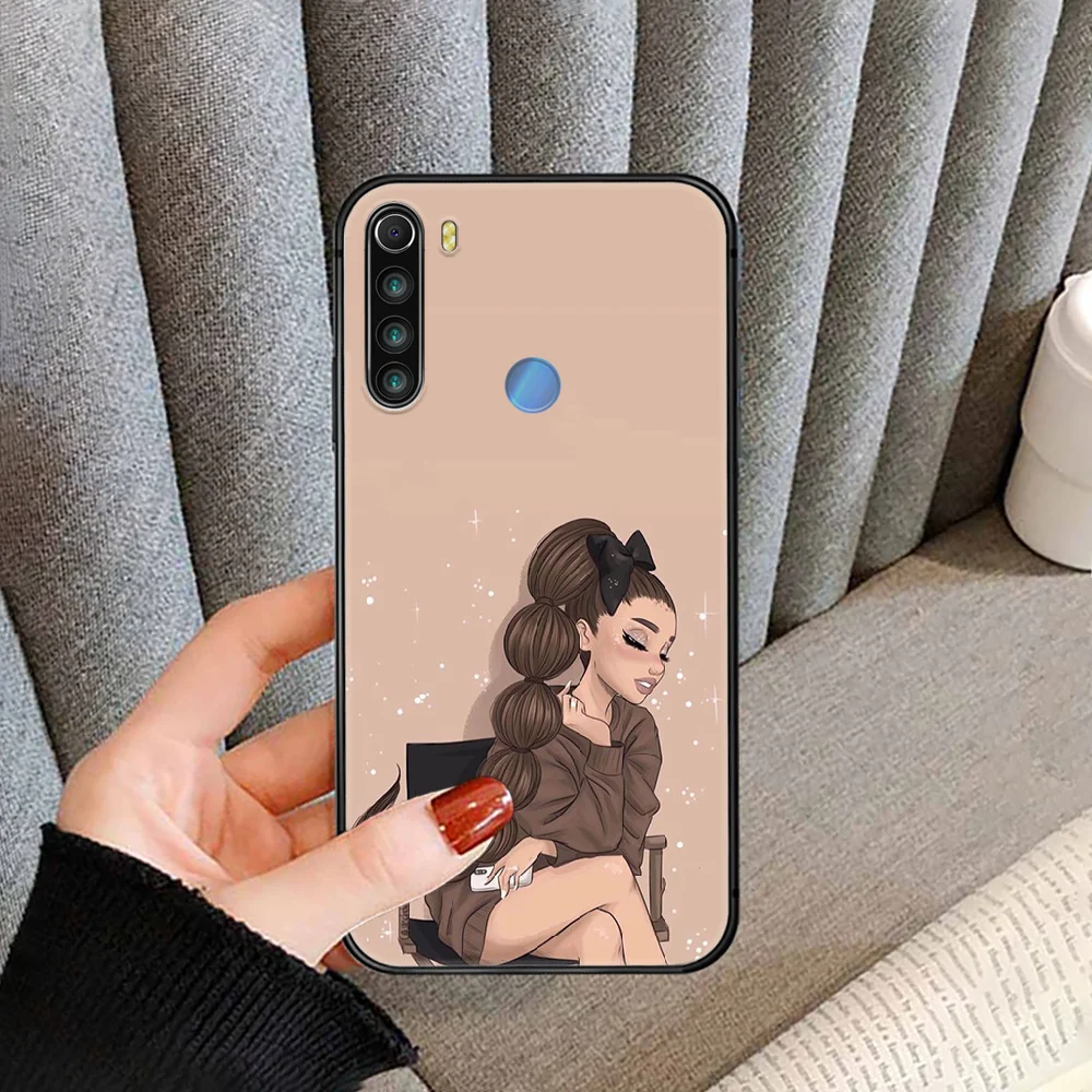 

Cartoon Ariana Grander Phone Case cover For XIAOMI Redmi Note 3 4 4X 5 6 7 8 9 Pro T S max black shell trend prime 3D Etui soft