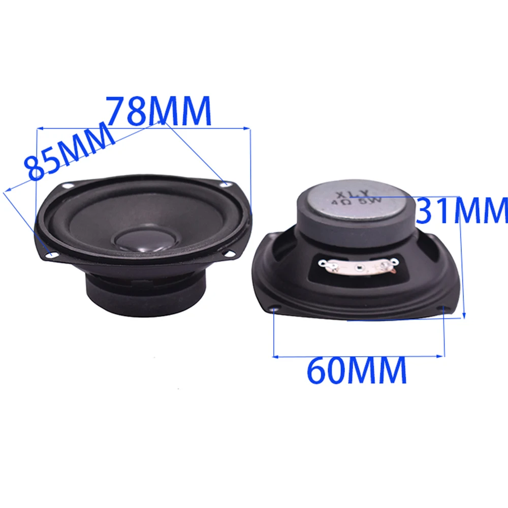 Динамики Tenghong 2 шт. 78 мм 3 дюймовый звуковой динамик 4 Ом 5 Вт полный диапазон