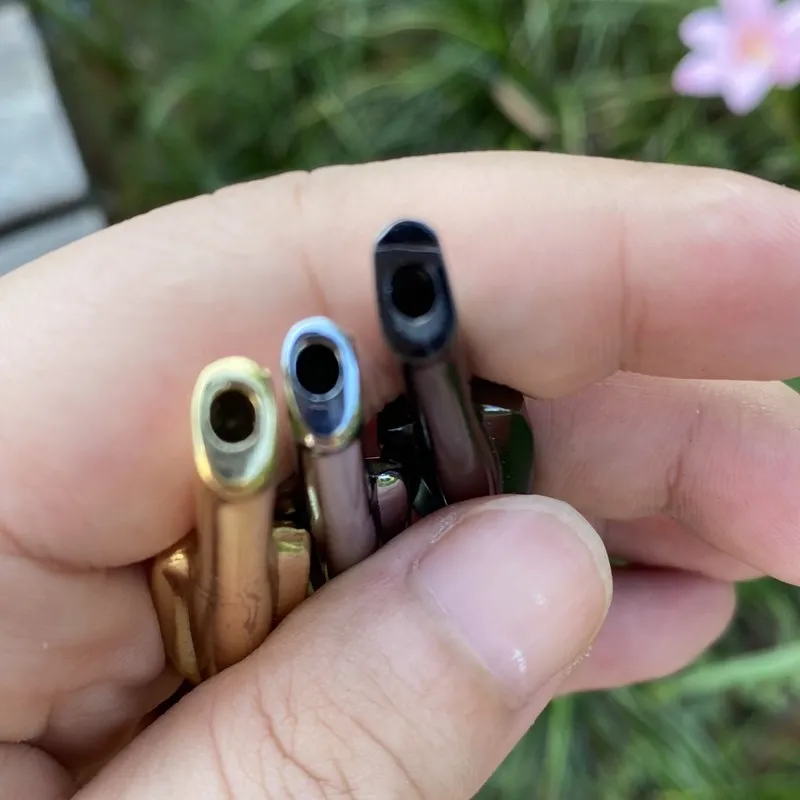 Черная металлическая трубка для табака 57 мм Вакуумная Пуля портативная золотая