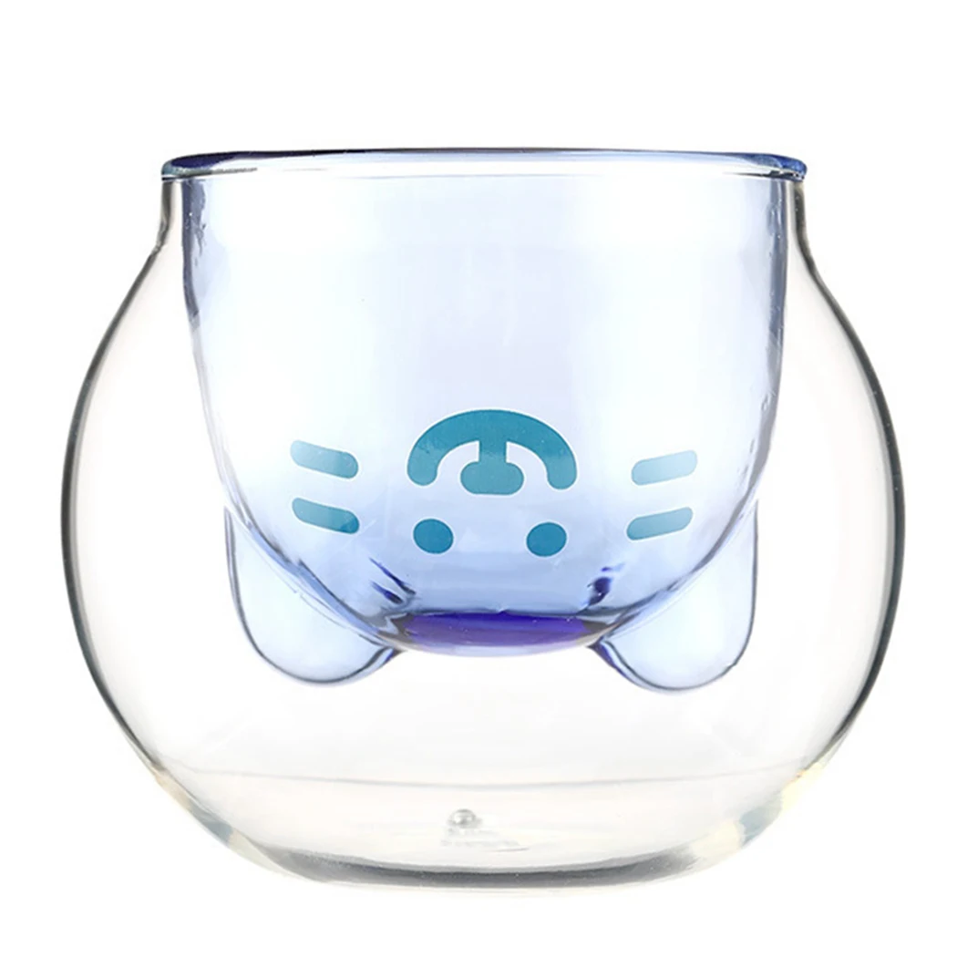 Стеклянная кружка с двойными стенками забавная Изолированная новая стеклянная