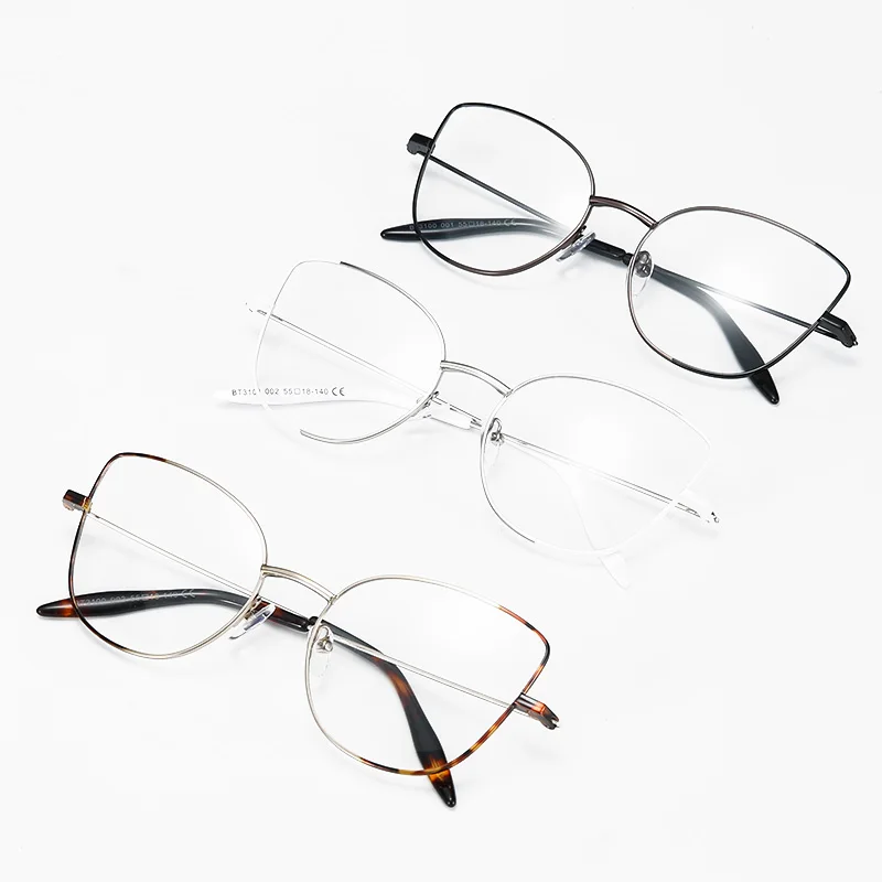

ZENOTTIC Cat Eye Alloy Prescription Glasses Men Ultralight Glasses Frame Myopia Hyperopia Eyeglasses Male Metal Optical Eyewear
