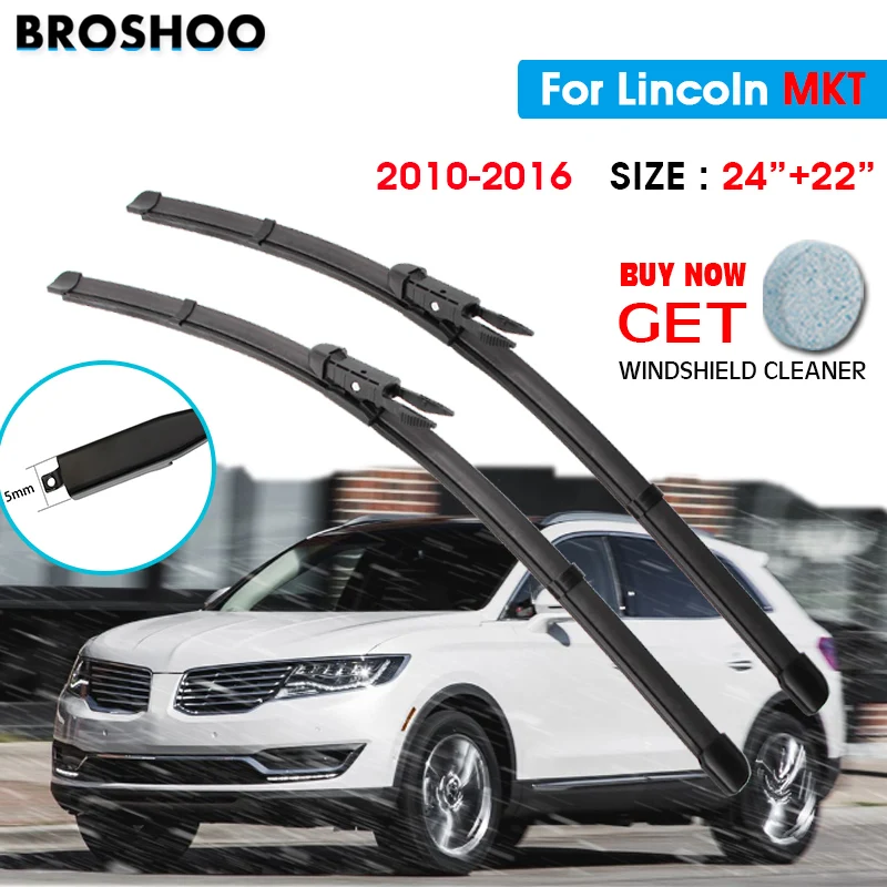 

Щетка стеклоочистителя автомобиля для Lincoln MKZ 24 "+ 22" 2010-2016 Авто Стеклоочистители для лобового стекла лезвия для мытья окон подходит для защел...