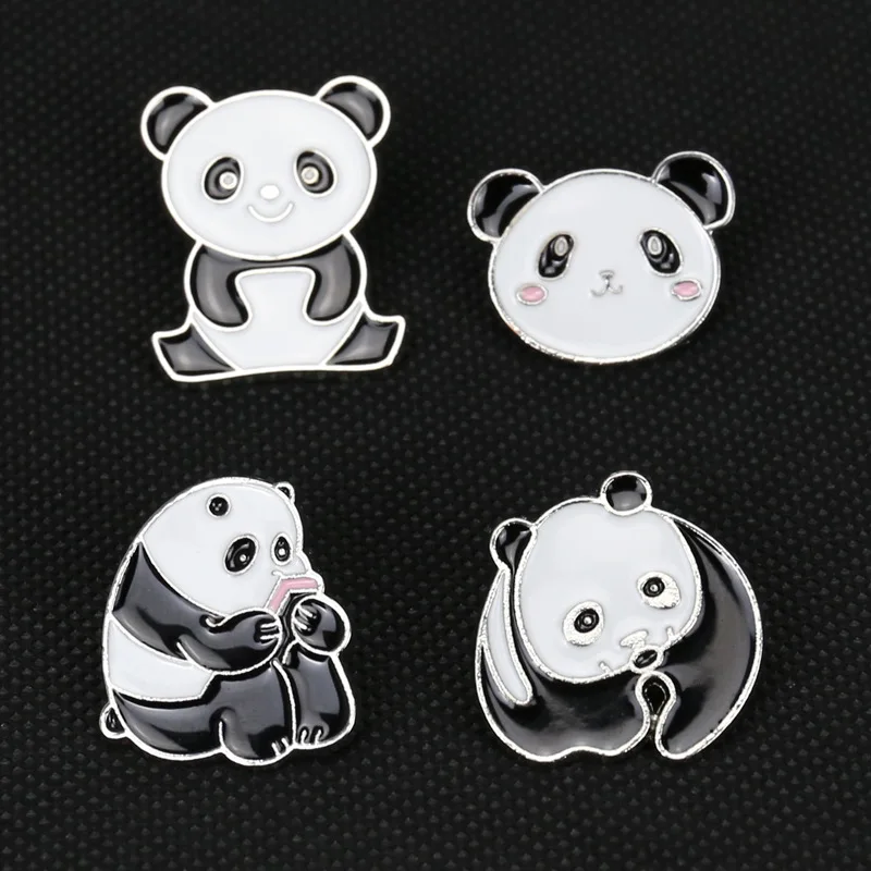 

Pins Cartoon Panda Brooch Student Cute Dripping Alloy Badge Gift for Friends