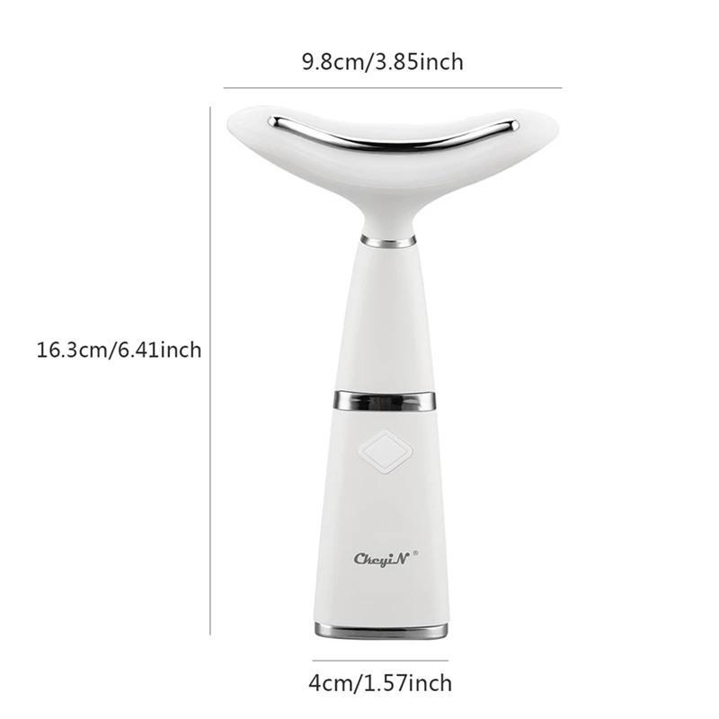 

LED Photon Neck Slimming Massager Ultrasonic Vibration Double Chin Remover Hot Compress Skin Tightening Device V Face Slimmer