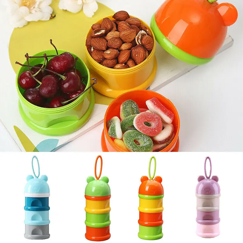 

3 Layers Baby Milk Powder Dispenser Container Storage Formula Feeding Box New