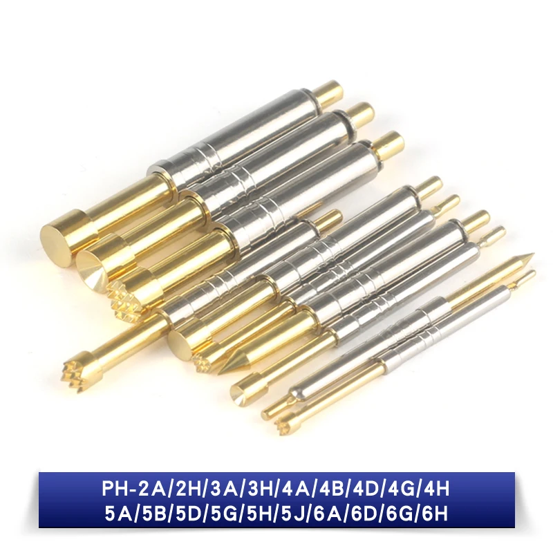 

20 Pcs Testing Contact Probes Pin PH-2A/2H/3A/3H/4A/4B/4D/4G/4H/6A/6D/6G 5A Retractable Spring Test Probe Pogo Pin