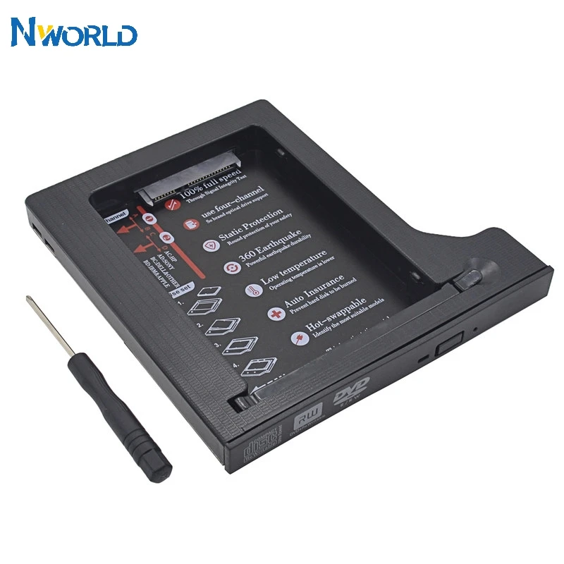 Высококачественный жесткий диск 1ТБ 2nd HDD Caddy SATA на 2 5 &quotчехол для SSD ноутбука ODD DVD/CD