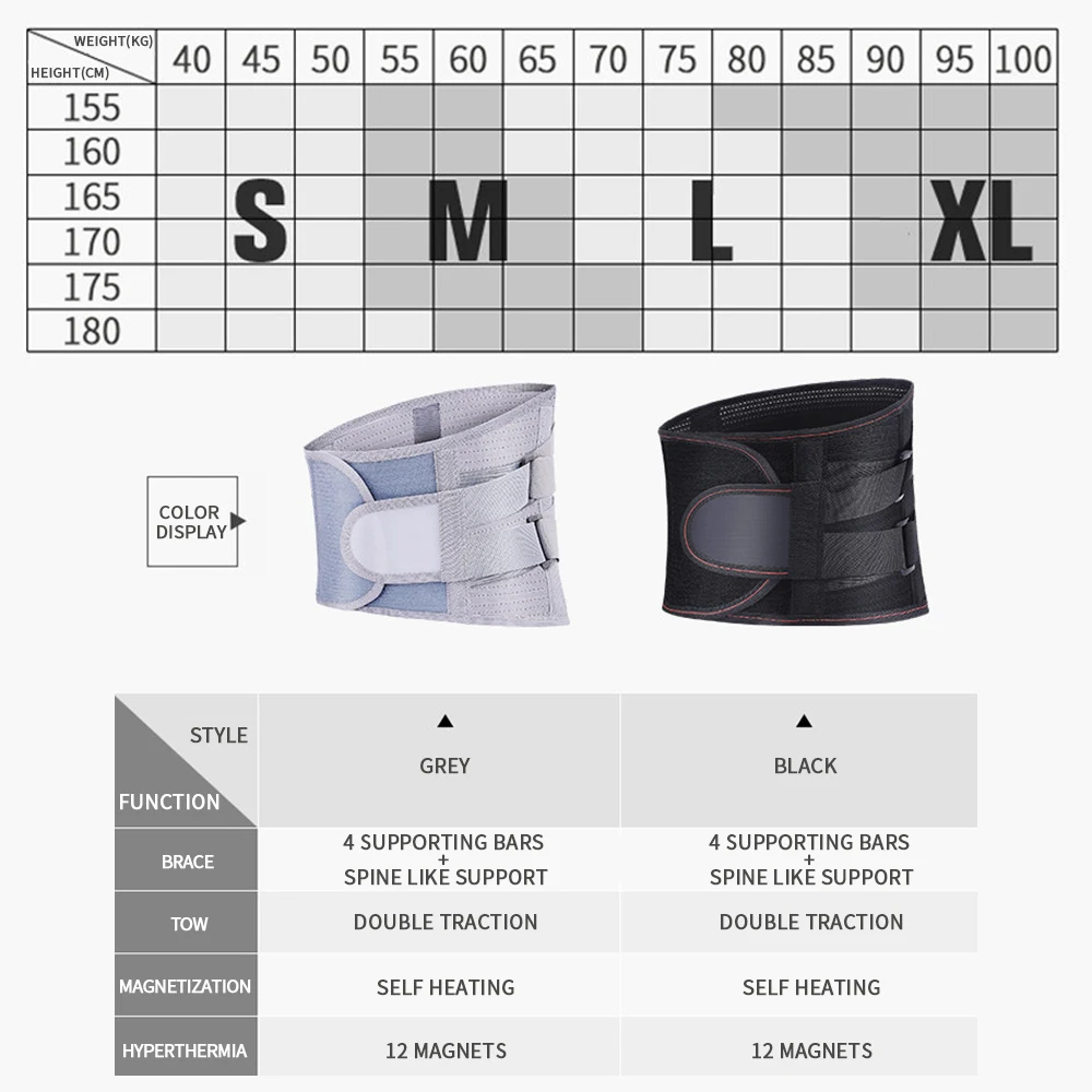Самонагревающийся ремень для защиты талии магнитные стальные пластины снятия