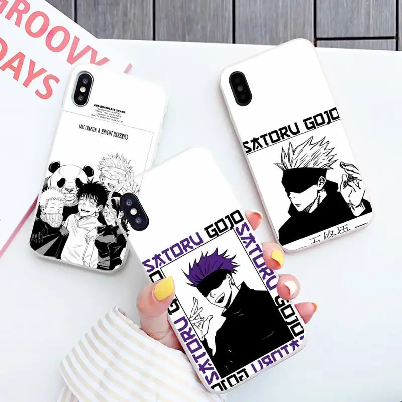 

Jujutsu Kaisen Yuji Itadori Phone Case Candy Color for iPhone 6 6S 7 8 11 12 XS X SE 2020 XR mini pro Plus MAX funda shell