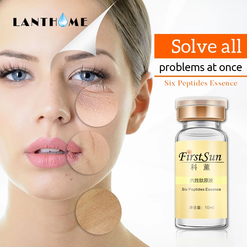 

3pcs Anti-aging Six Peptides Liquid Vitamin C Essence Skin Care Hyaluronic Acid Remover Freckle Spots
