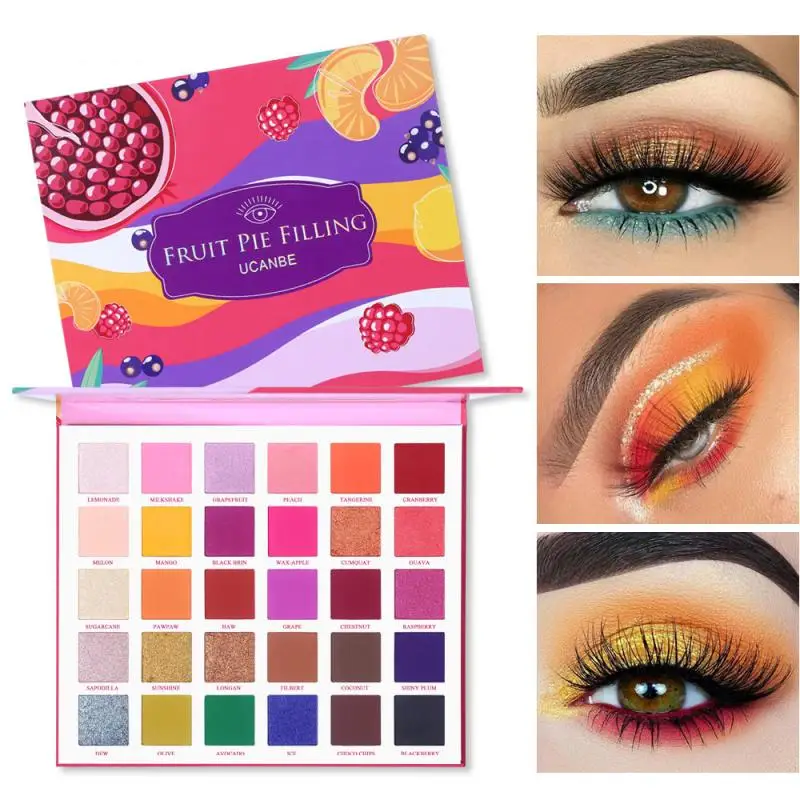Fruit Pie Filling 30 Color Nude Shining Eyeshadow Makeup Sexy Glitter Pigment Eye Shadow Pallete Waterproof Cosmetics TSLM2 |
