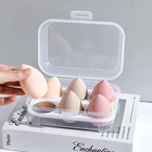 Прозрачный контейнер для хранения Косметической Пудры, 6 ячеек, чехол для сушки яиц, портативный дорожный держатель для губки, контейнер-Органайзер